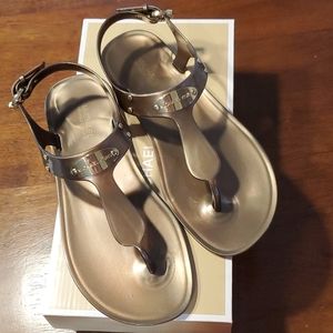 ●SOLD●MK Plate Jelly Thong Bronze color